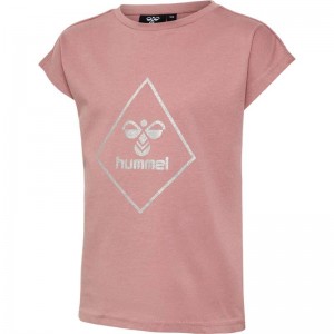 Hummel Luna S/S T-shirts Kinder Rosa | 804423-157