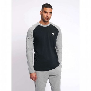 Hummel Mark L/S T-shirts Herren Schwarz | 732521-281