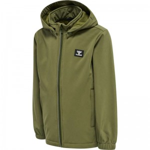 Hummel Mars Softshell Jacken Kinder Olivgrün | 782332-991
