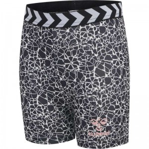 Hummel Mimmi Tight Kurze Hose Kinder Schwarz | 143922-353