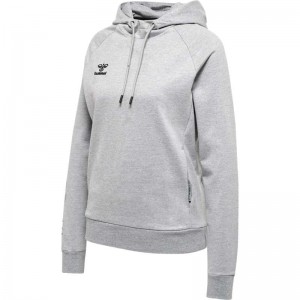 Hummel Move Grid Cotton Hoodie Damen Grau | 302435-348