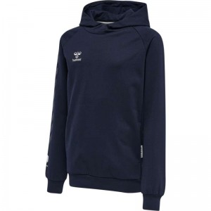 Hummel Move Grid Cotton Hoodie Kinder Navy | 045729-163