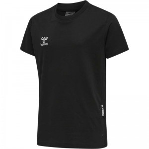 Hummel Move Grid Cotton S/S Kid T-shirts Kinder Schwarz | 243856-788