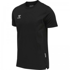 Hummel Move Grid Cotton S/S T-shirts Herren Schwarz | 003441-288