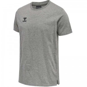 Hummel Move Grid Cotton S/S T-shirts Herren Grau | 467304-709