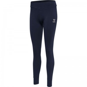 Hummel Move Grid Cotton Strumpfhose Damen Navy | 635066-304