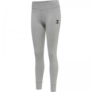 Hummel Move Grid Cotton Strumpfhose Damen Grau | 079109-920