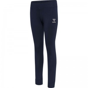 Hummel Move Grid Cotton Strumpfhose Kinder Navy | 611251-573