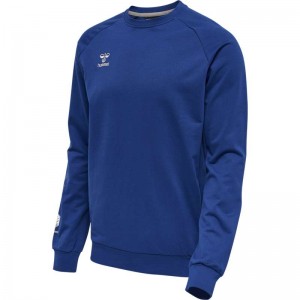 Hummel Move Grid Cotton Sweatshirt Herren Blau | 705759-988