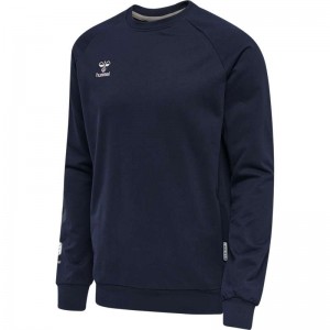 Hummel Move Grid Cotton Sweatshirt Herren Navy | 190462-842