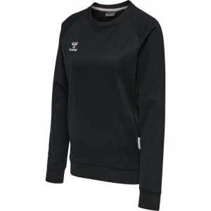 Hummel Move Grid Cotton Sweatshirts Damen Schwarz | 985935-602