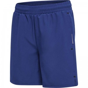 Hummel Move Grid Woven Kurze Hose Kinder Blau | 006853-717