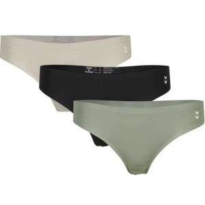 Hummel Mt Breeze 3-pack Tanga Damen Schwarz | 728573-455