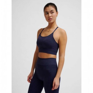 Hummel Mt Define Seamless Padded Sport BH Damen Navy | 895148-225
