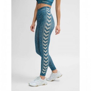 Hummel Mt Drops Seamless Mw Strumpfhose Damen Blau | 227949-230