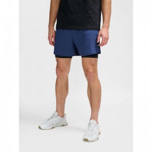 Hummel Mt Fast 2 In 1 Kurze Hose Herren Navy | 885354-086