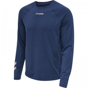 Hummel Mt Laze L/S T-shirts Herren Navy | 032682-647