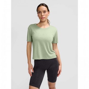 Hummel Mt Light Burnout T-shirts Damen Grün | 256144-201