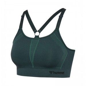 Hummel Mt Power Seamless Sport BH Damen Grün | 202365-402