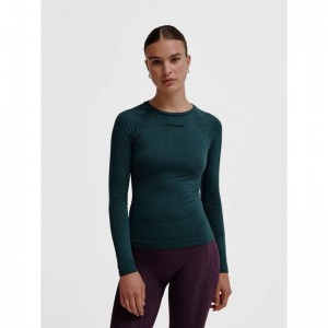 Hummel Mt Shaping Seamless L/S T-shirts Damen Grün | 323210-250