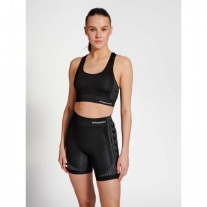 Hummel Mt Shaping Seamless Top Sport BH Damen Schwarz | 836791-915