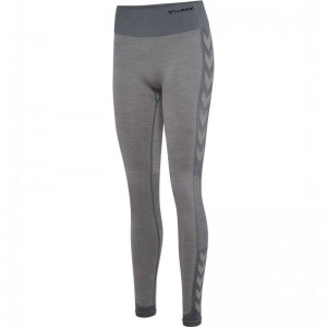Hummel Mt Shine Seamless Mw Strumpfhose Damen Grau | 165873-855