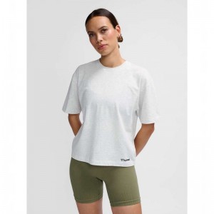 Hummel Mt Ultra Boxy Short T-shirts Damen Weiß | 121300-161