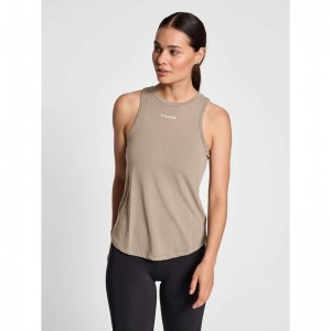 Hummel Mt Vanja Hose Damen Beige | 229061-480