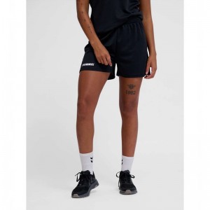 Hummel Multi Pl Kurze Hose Damen Schwarz | 903265-084