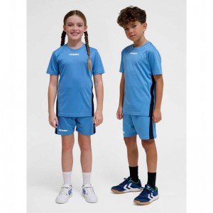 Hummel Multi Pl T-shirts Kinder Blau | 340099-492