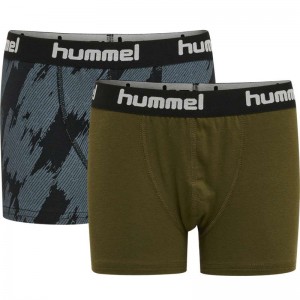 Hummel Nolan 2-pack Hose Kinder Olivgrün | 844366-801