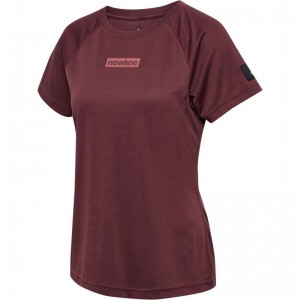 Hummel Nwlcharge Mesh W T-shirts Damen Bordeaux | 701195-324