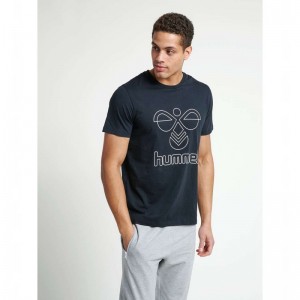 Hummel Peter S/S T-shirts Herren Schwarz | 618425-531