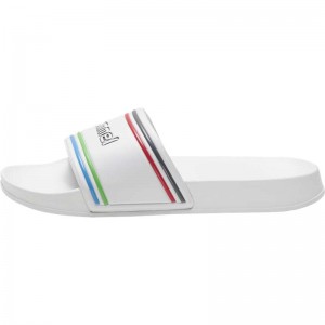 Hummel Pool Retro Pantoletten Herren Weiß | 749989-631