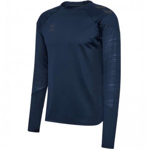 Hummel Pro Training Crew Sweat T-shirts Herren Navy | 577152-027