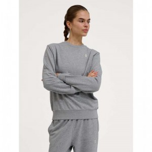Hummel Pulse W Sweat Crewneck Sweatshirts Damen Grau | 403114-506