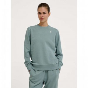 Hummel Pulse W Sweat Crewneck Sweatshirts Damen Grau | 109173-921