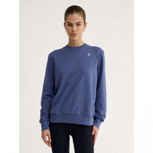 Hummel Pulse W Sweat Crewneck Sweatshirts Damen Blau | 707148-838