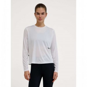 Hummel Pulse Workout W L/S T-shirts Damen Weiß | 860188-433