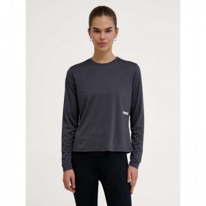 Hummel Pulse Workout W L/S T-shirts Damen Schwarz | 630718-253