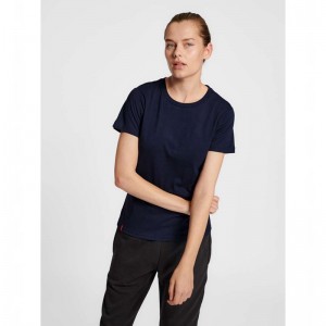 Hummel Red Basic S/S Strumpfhose Damen Navy | 710257-866