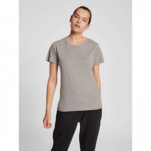 Hummel Red Basic S/S T-shirts Damen Grau | 133815-942