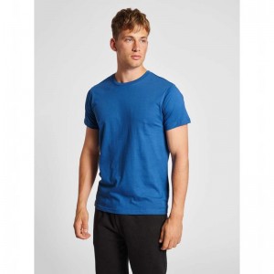 Hummel Red Basic S/S T-shirts Herren Blau | 388910-847