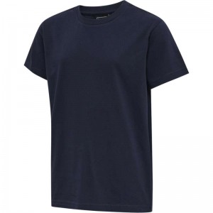 Hummel Red Basic S/S T-shirts Kinder Navy | 514493-408