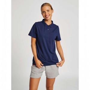 Hummel Red Classic Polo T-shirts Damen Navy | 063769-157
