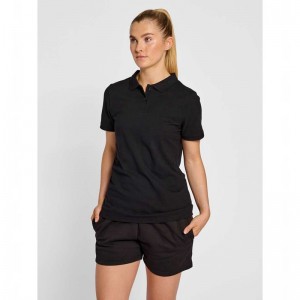 Hummel Red Classic Polo T-shirts Damen Schwarz | 002504-741
