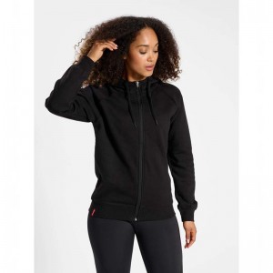 Hummel Red Classic Zip Hoodie Damen Schwarz | 062023-910