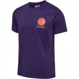 Hummel Regular Graphic S/S Sweatshirts Herren Lila | 503087-968