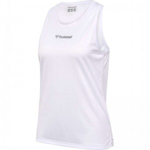 Hummel Run Singlet S/L Tanktop Damen Weiß | 069639-718