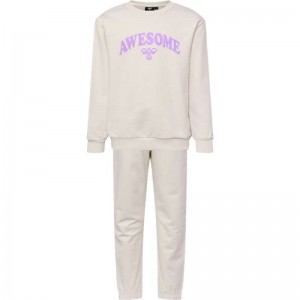 Hummel Rushy Crewsuit Sportbekleidung Kinder Weiß | 867274-197